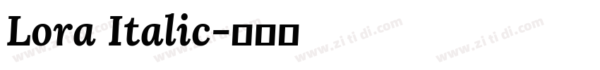 Lora Italic字体转换